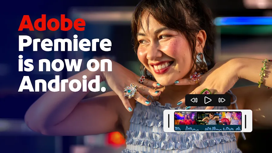 Adobe Premiere APK screenshot – multi-track video editing on Android